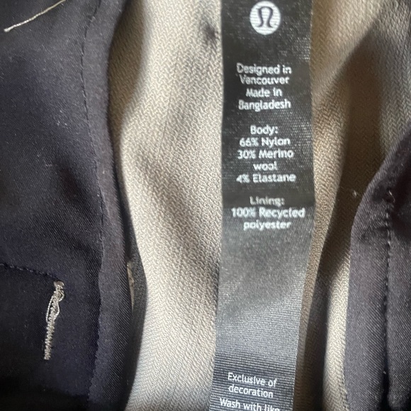 Lululemon wool blend pants/slacks size 34 - Picture 3 of 5